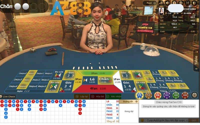 Quy trình chơi một ván Fantan online Quy trình chơi một ván Fantan online