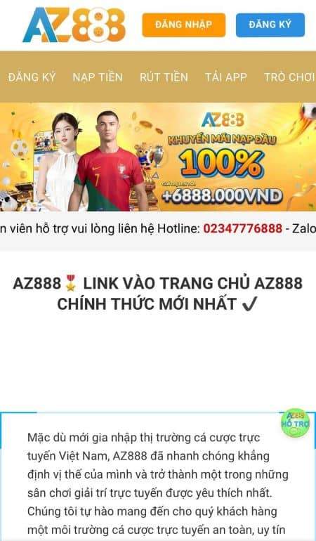 Truy cập website chính thức của AZ888 Truy cập website chính thức của AZ888